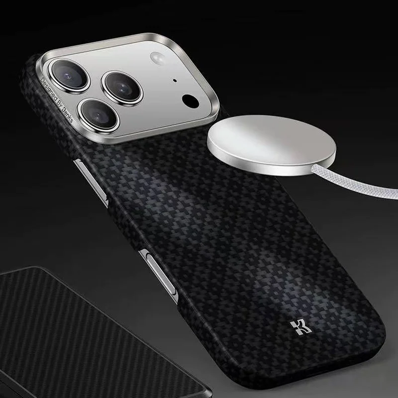 Benks Carbon Fibre Case For iPhone 17 Pro Max Kevlar Wireless Charging Back Cover Case for iPhone 17 PRO