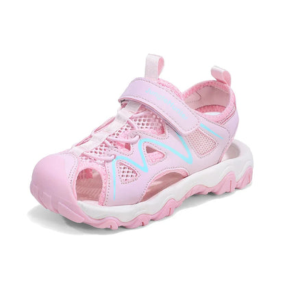 Kids Sports Sandals Closed Toe Summer Outdoor Water Shoes for Boys Girls Athletic Beach Sandials Non-slip Size 28-39