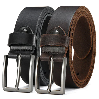 Antique High-quality Metal Needle Buckle High-quality Top Layer Cowhide Men's Casual Belt with Multiple Colors To Choose