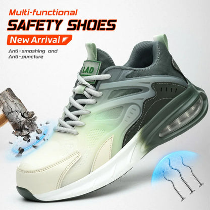 Ultra light work shoes for men, with cushioning, anti impact, anti puncture, comfortable, breathable and safe shoes