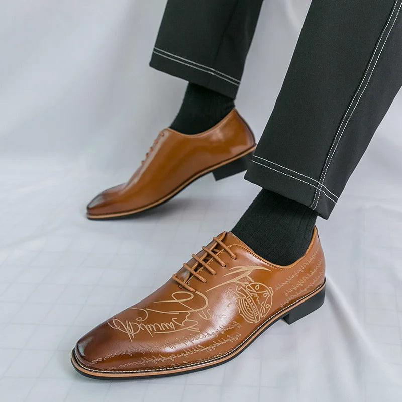 White Elegant Men Dress Shoes Leather Oxford Shoes Man Business Formal Shoes Design Social Shoes Male apatos para hombre