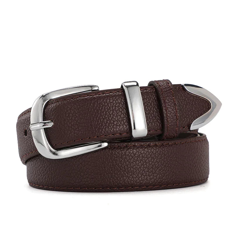 Women Leather Belts High Quality Fashion Best Matching Dress Jeans Belts for Lady Women's Dress Luxury Designer Brand LB2146