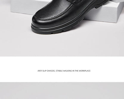 Golden Camel Men's Shoes 2026 New Business Casual Soft Sole Leather Shoes Brand Design Soft Soles Non-slip Velvet Warm Loafers