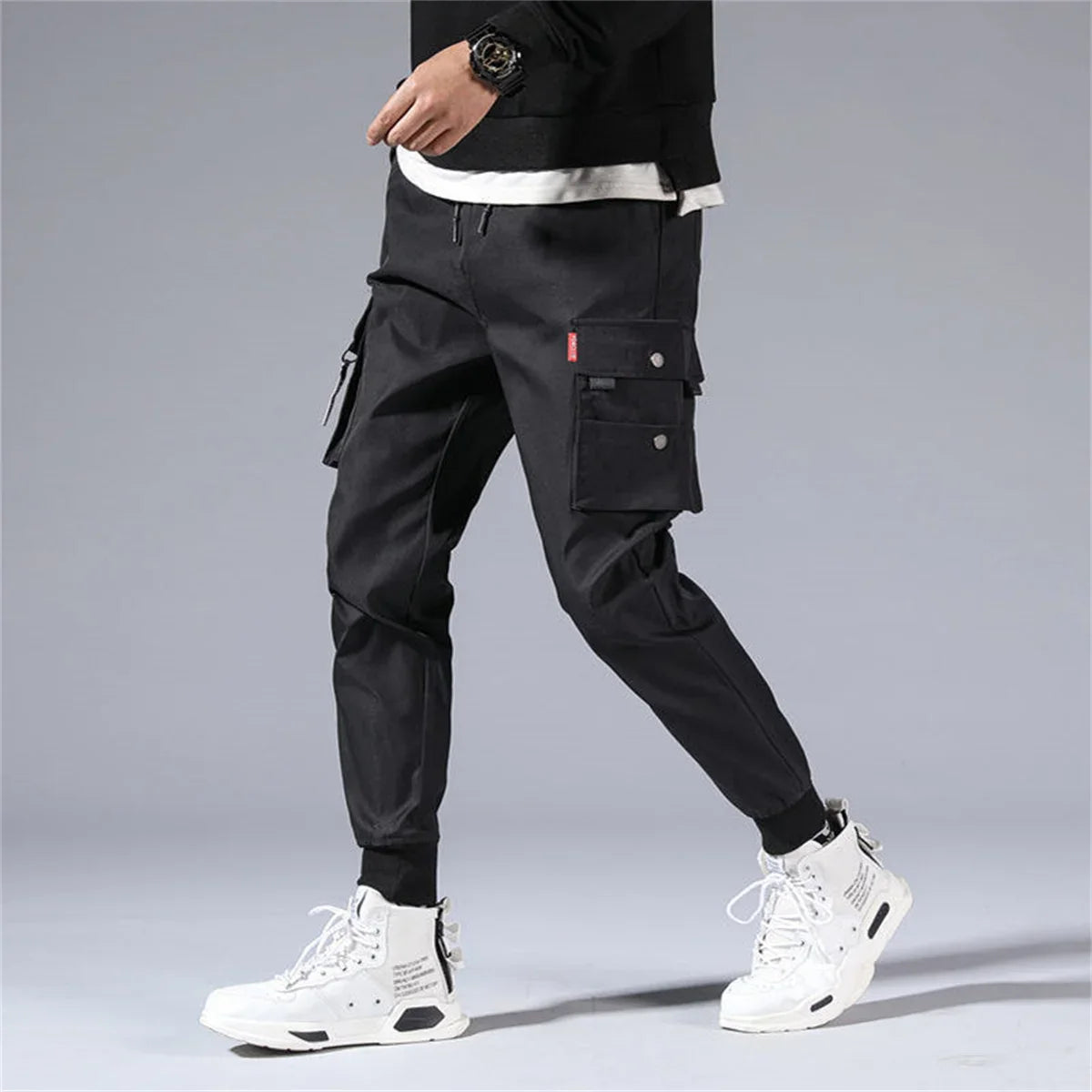 Fashion Multiple Models New Multi Pocket Drawstring Pants Men's Casual Cargo Pants Summer Outdoor Hip Hop Sweatpants Men Women