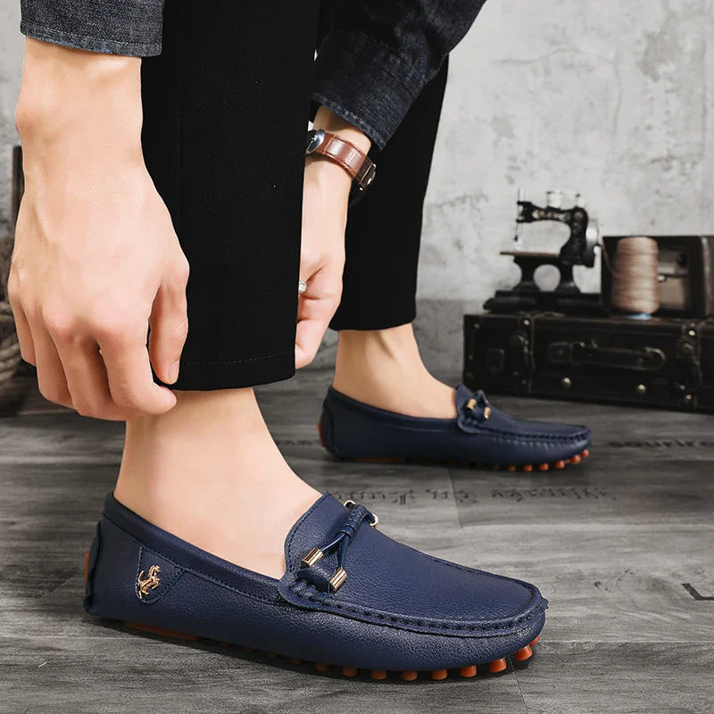Summer Mens Fashion High Quality Outdoor Casual Leather Shoes Comfortable Breathable Classic 2024 New Slip on Men's Shoes