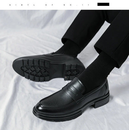 High Quality Men's Dress Shoes Office Casual Business Shoes For Men Brogues Leather Social Wedding Shoes Formal Loafers Male