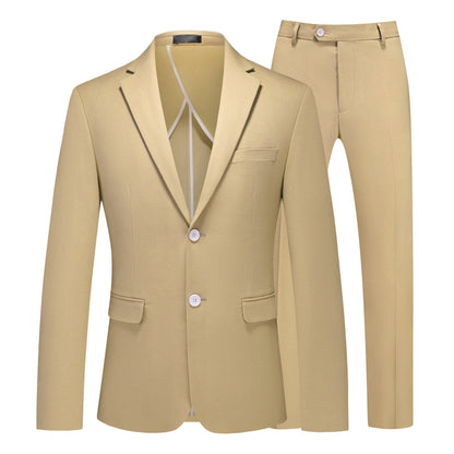 Men's Linen Half Lined 2 Piece Suit Set Lightweight Breathable Blazer & Pants for Spring Summer, Formal Business Wedding