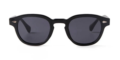 Fashion Transparent Blue Round Sunglasses Women Men 2024 Retro Rivet Tortoise Small Square Sun Glasses UV400 Lunettes De Soleil