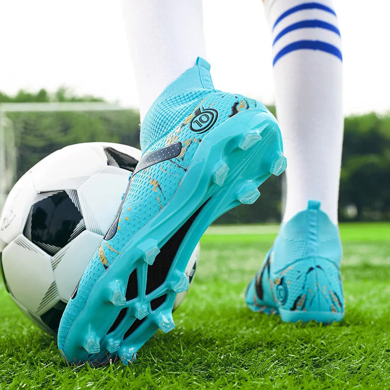 2025 Socks Style Kid Adult Sport Soccer Shoes Training Boys Football Boots Size 33-46 Sneakers AG Youth Soccer Shoes
