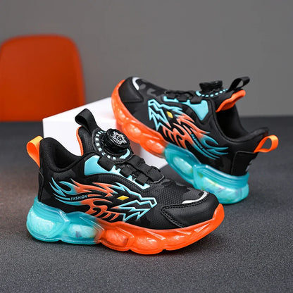 Fashion Children's Leather Casual Shoes For Boy Sneakers Breathable Kids School Walking Non-slip Sport Running Shoes Outdoor