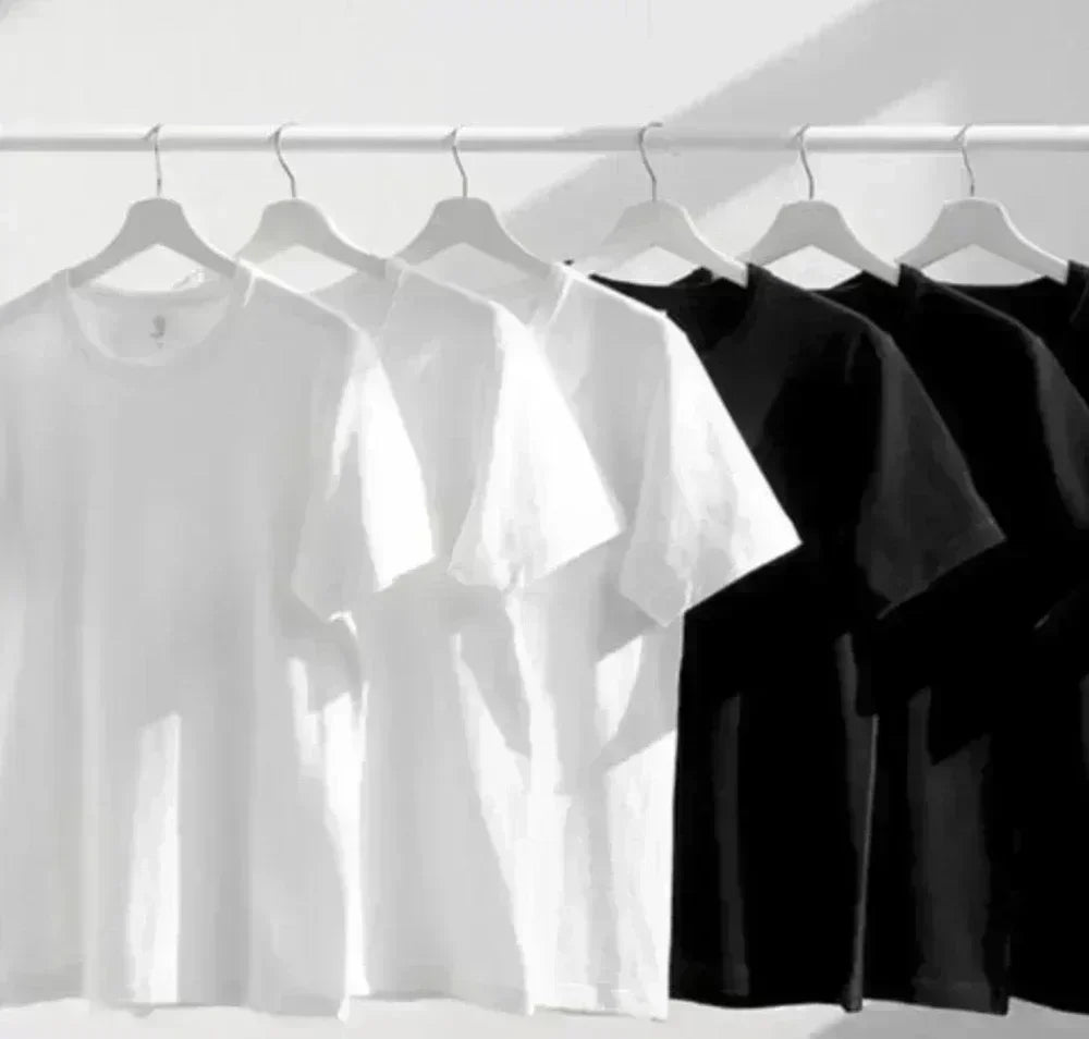 Men's American Street Style Printed T-shirt - Round Neck Summer Short Sleeved Shirt,