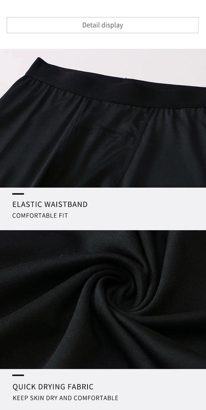 Men's Running Leggings Quick Dry Gym Fitness Sports Pants Workout Training Jogging Sports Trousers Compression Sport Pants
