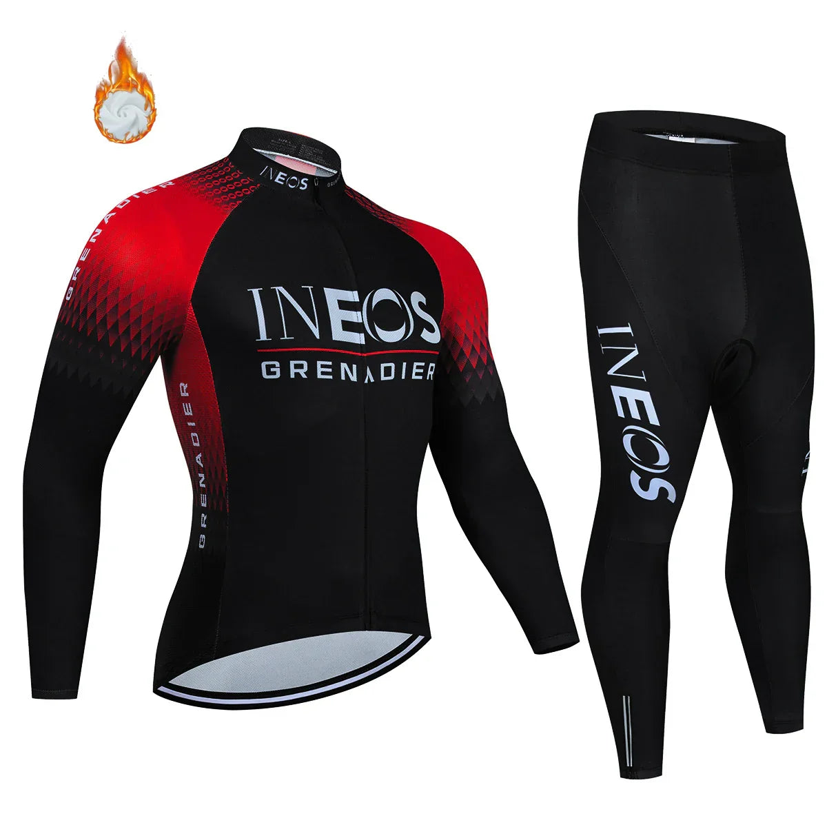 Ineos Grenadier Pro Team Tricuta Cycling Man 2022 Men's Bicycle Clothing Gel Clothes Jacket Bib Jersey Set Winter fleece Suit
