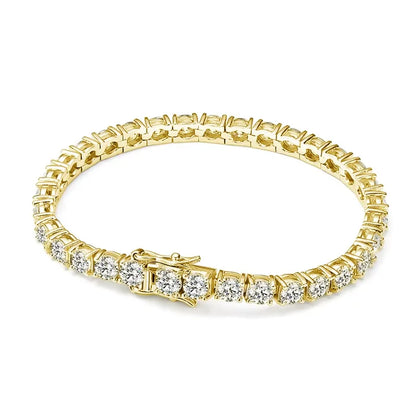 3mm 4mm Moissanite Tennis Bracelet Full Diamond GRA 925 Silver Plated 18k Wedding Party Jewelry Bracelets for Women Man