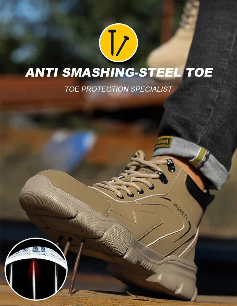 Safety Protective Boots Work Safety Shoes Men Winter Safety Boots Anti-puncture Work Shoes Steel Toe Work Boots Indestructible