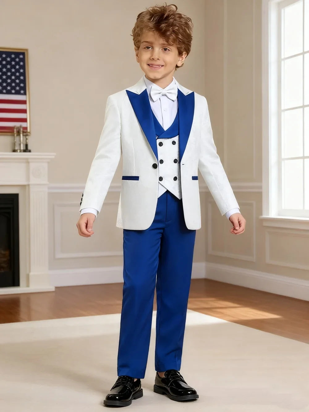 Trendy Boy Christmas Ceremony Suit Fashionable Kids Holiday Formal Outfit For Children Winter Celebration Attire