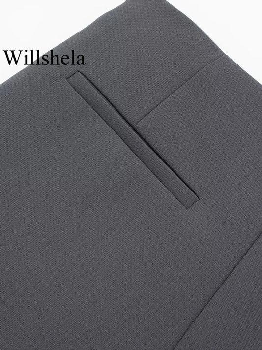 Women Fashion Solid Bandage Side Zipper Mini Skirts Shorts Vintage High Waist Female Chic Lady Shorts