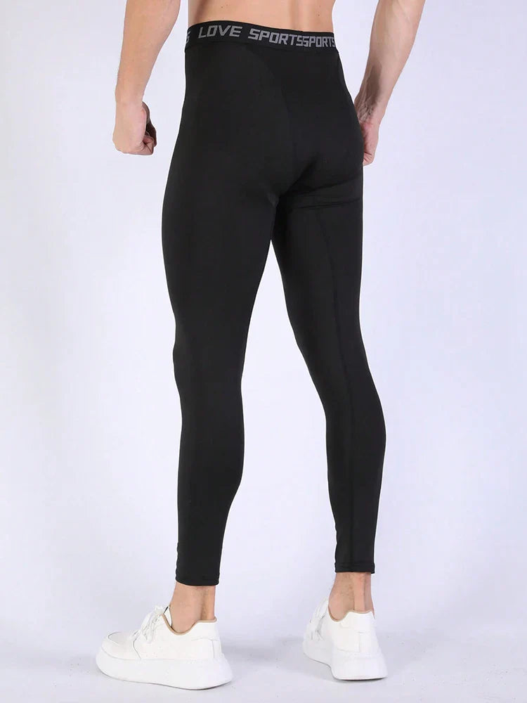 Men's high-stretch sports fitness tights running tights quick-drying breathable cool and dry compression pants