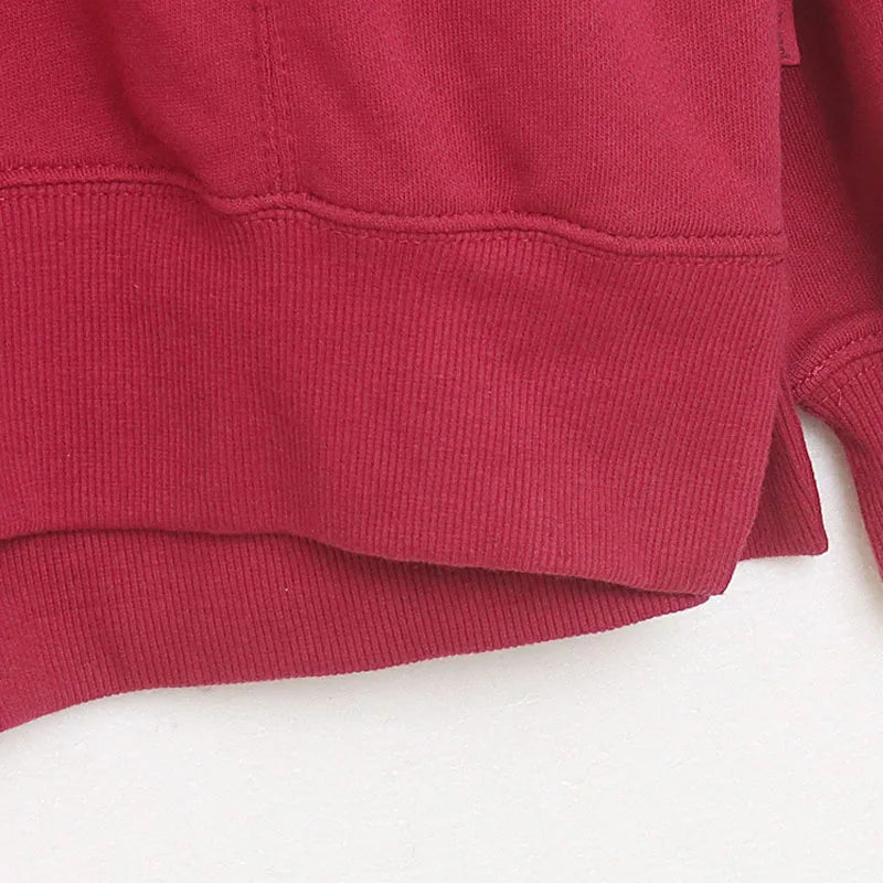 Embroidery Sweatshirt Women O Neck Pullover Tops Female Casual Loose Jumper Oversized Unisex Couple