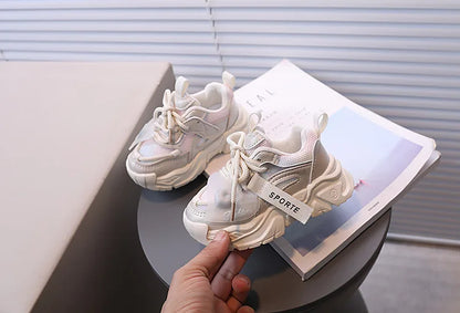 Girl Child Sport Shoe 2026 Spring Mesh Breathable Toddlers School Running Sneakers Fashion Non-slip Kids Boys Basketball Shoes