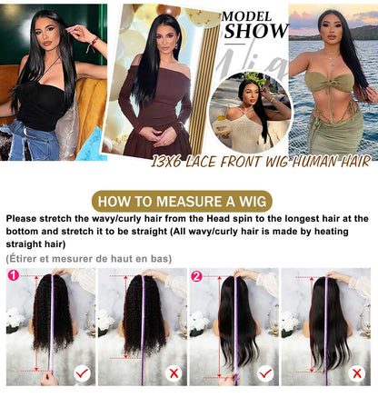 30 40 42 Inch 13x6 Hd Bone Straight Raw Human Hair Wigs 250 Density Brazilian Black Lace Frontal Wig Real Human Hairs For Women