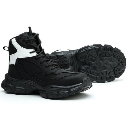 Work Safety Shoes Womens Steel Toe Cap Puncture-Proof Anti-smash Boots Sport Indestructible Boots Wear Lightweight Sneakers
