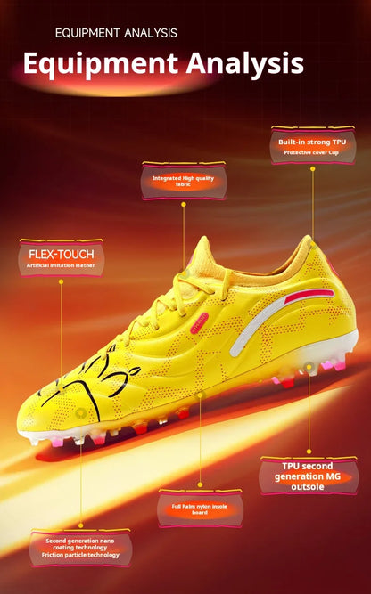 High-end Football Shoes Short Nail Anti Slip Football Boots Artificial Grass Cushioning Training Mg Football Shoes