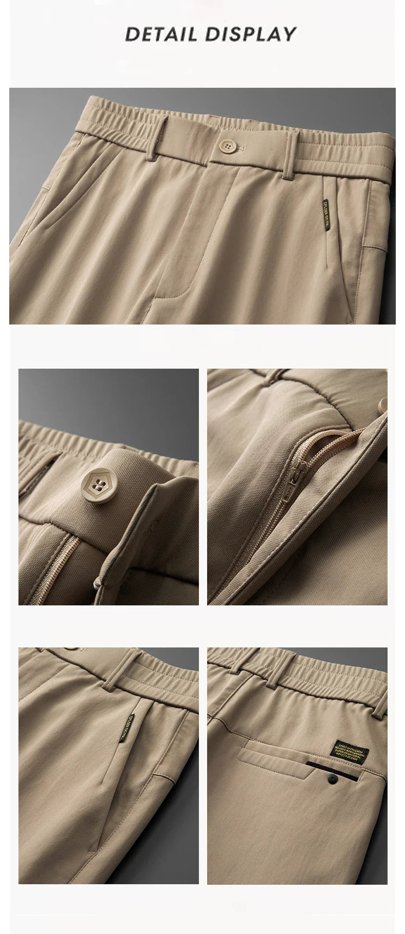 Brand Autumn New Stretch Men Casual Pants Straight Business Dress Formal Trousers Work Fashion Male Comfort Pants