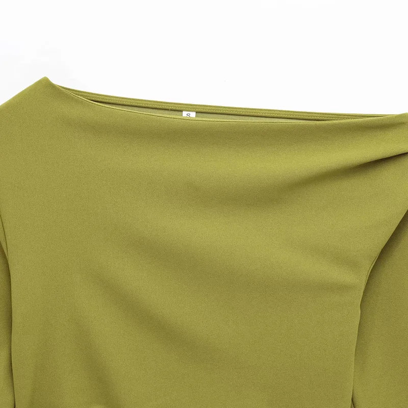 Women's Sexy Elegant Tops 2025 Spring Long Sleeve Pullovers Fashion Casual Y2k White Black Red Green Tops For Female