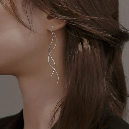 EVISPOL Long Tassel Earlines Fashion Dangle Earrings Before & After The Wave Design Suitable for Christmas Halloween Women Gift
