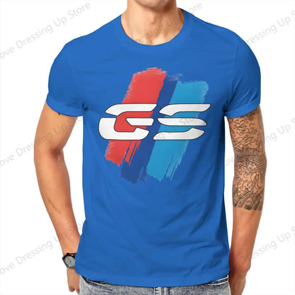 GS Motorcycle T Shirt Grunge Men Tees Summer Clothing COTTON Crewneck TShirt