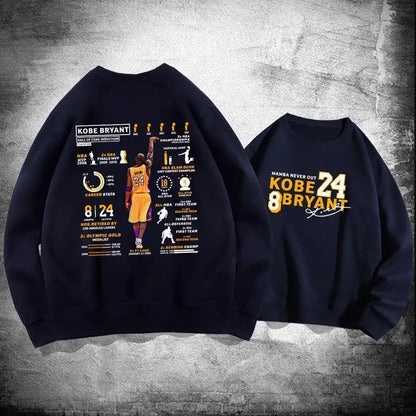Men's and Women's Hooded Hoodie Fall Winter Jumper Basketball Kobe Glory Life Hall of Fame Sports Commemorative Hoodie