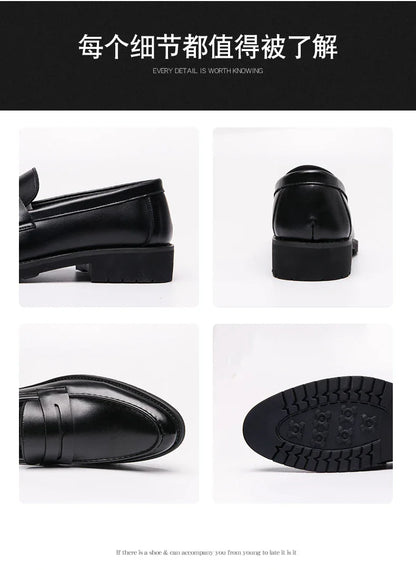 Classic Men's Dress Shoes Office Formal Leather Shoes High Quality Brogues Casual Business Shoes For Men Social Party Loafers
