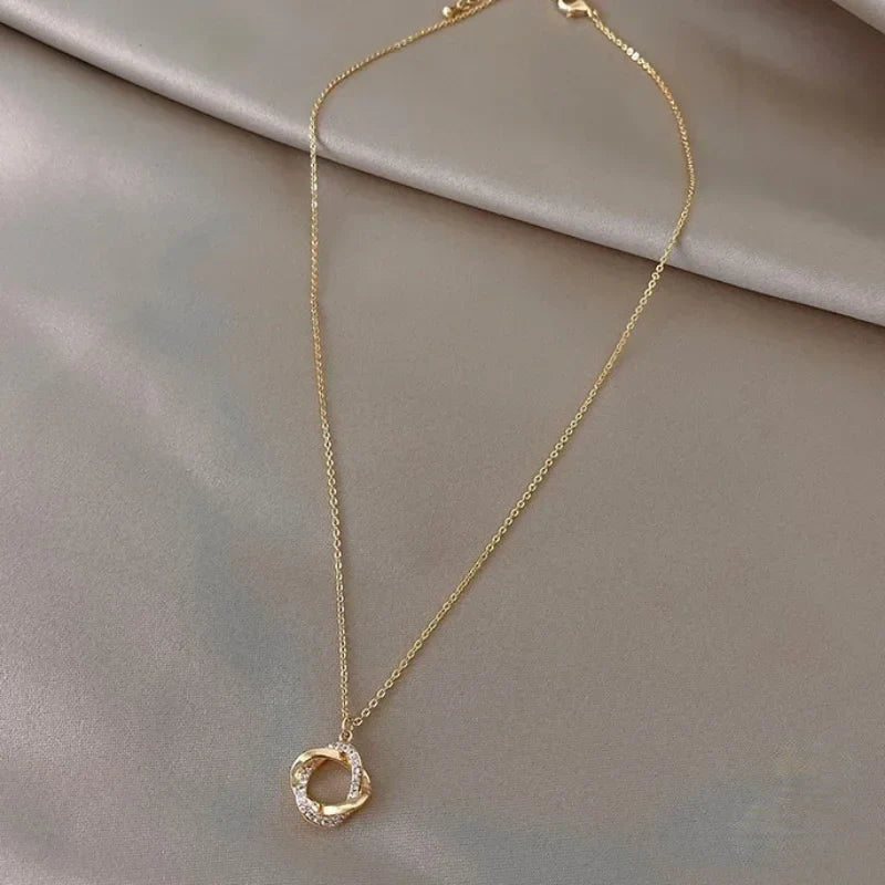 Fashion Cross Rotating 925 Sterling Silver Pendant Chain 14k Gold Plated Necklace Gold Necklace for Women Fine Jewelry