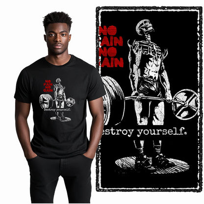 Coolmind YG Body building gym Cotton Exclusive Graphic Men T shirt for men cotton Big Size Cool BLACK men's novelty tee shirt