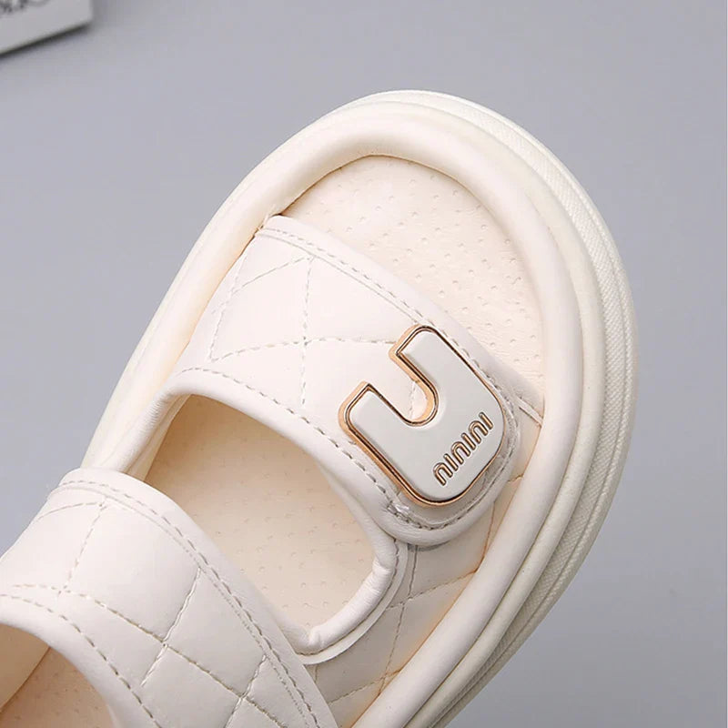 Children Summer Sandals Baby Anti-slip Wearable Summer Shoes Girls Solid Color Hook Sandals Boys Breathable Beach Sandals