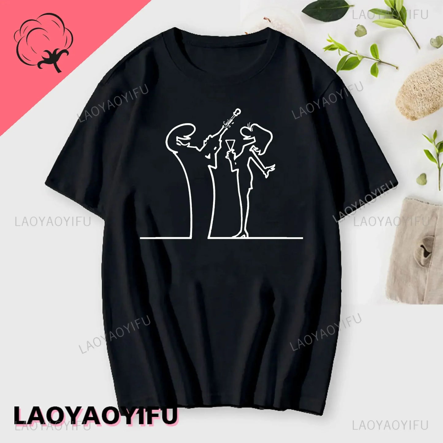 La Linea The Line Osvaldo Cavandoli TV Men Women Style Streetwear Tee Fashion Cotton T Shirt Round Neck Casual Summer Camiseta