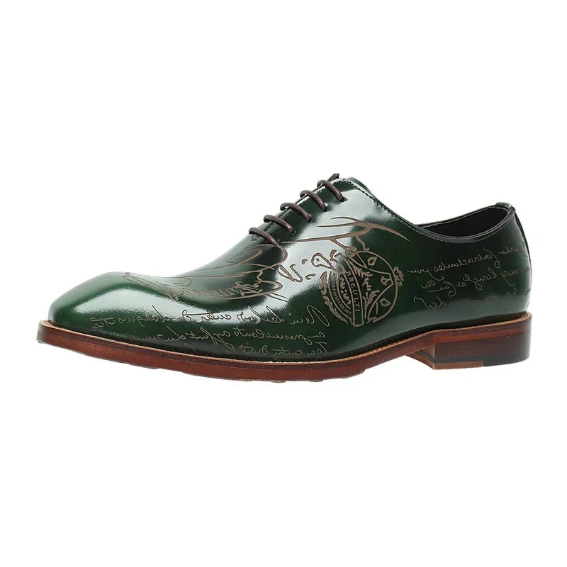 New Patent Leather Mens Formal Shoes Luxury Handmade Comfortable Genuine Leather Designer Green Blue Wedding Social Shoes Man