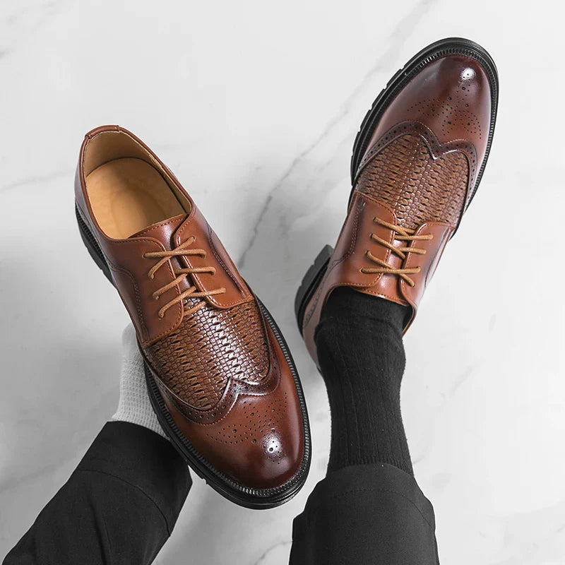 Men's Dress Shoes Fashion Brogues Social Shoe Male High Quality Business Leather Men's Formal Shoes Wedding Formal Shoes For Man
