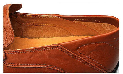 Genuine Leather Men Casual Shoes Luxury Brand Formal Men Loafers Moccasins Italian Breathable Slip on Male Boat Shoes Size 37-47
