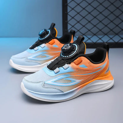 School training boys basketball shoes cushion non-slip tennis shoes mesh bounce sneakers choose buttons children's casual shoes