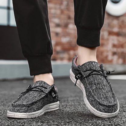 Men Shoes Casual Canvas Loafers Shoes Light Breathable Flats Leisure Male Vulcanized Shoes Walking Sneakers Plus Size 39-46