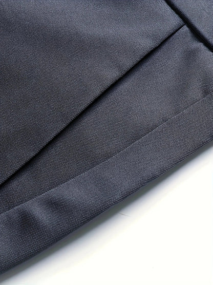 Men's High Elastic Anti-Wrinkle Straight Fit Business Pants | Non-Iron Formal Casual Trousers (1-Pack)
