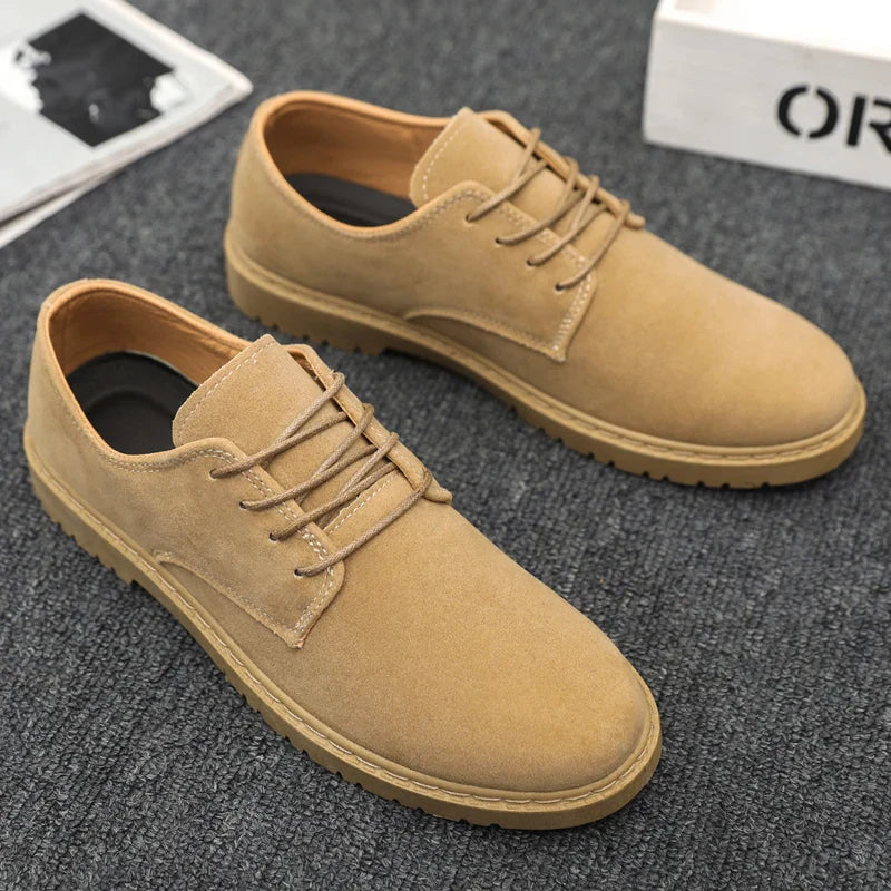 Luxury Brand Mens Casual Shoes Black Men Leather Shoes Fashion Lace Up Platform Work Shoes Wedding Formal Dress Oxfords Shoes