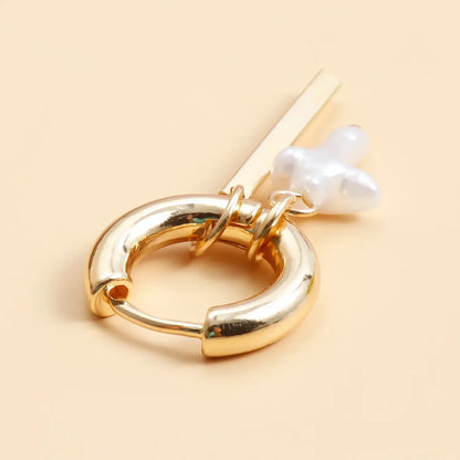 Geometric Crystal Asymmetric Dual-use Ear Buckle Earrings for Women Jewelry