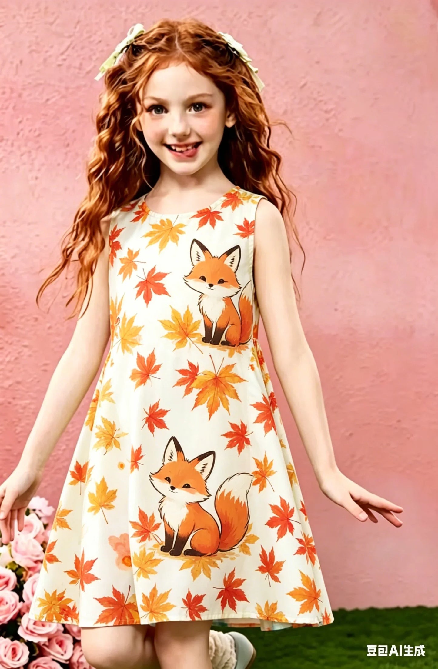 NEW SUMMER STYLE FLORAL PRINT DRESS FOR GIRLS A CASUAL AND SWEET PRINCESS DRESS THE PERFECT GIFT FOR CHILDREN SPORTY STYLE