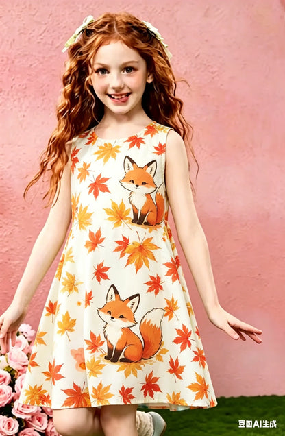 NEW SUMMER STYLE FLORAL PRINT DRESS FOR GIRLS A CASUAL AND SWEET PRINCESS DRESS THE PERFECT GIFT FOR CHILDREN SPORTY STYLE
