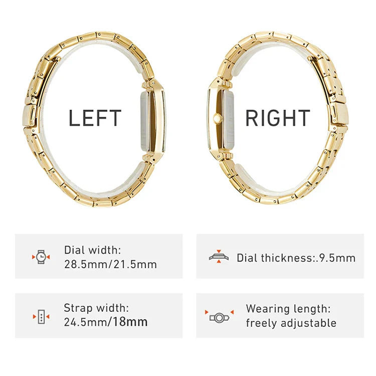 Luxury Golden Quartz Wristwatches For Female Girl Male Fashion 30m Waterproof Women Ladies Mens Watches Relogio Feminino