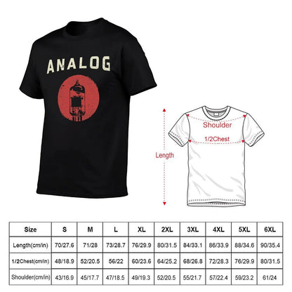 Vacuum Tube Analog Distressed Effect T-Shirt summer top graphic t shirts sweat sublime mens t shirts top quality