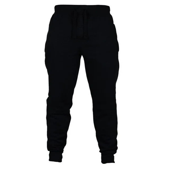 Autumn and winter Men Warm Casual Pants Fitness Sportswear Tracksuit Bottoms    Trousers Black Gyms Jogger Pants
